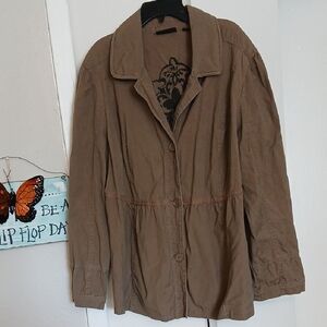 Avenue Tan Utility Jacket for Women
